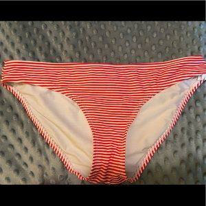 aerie red striped bikini bottom ♥️